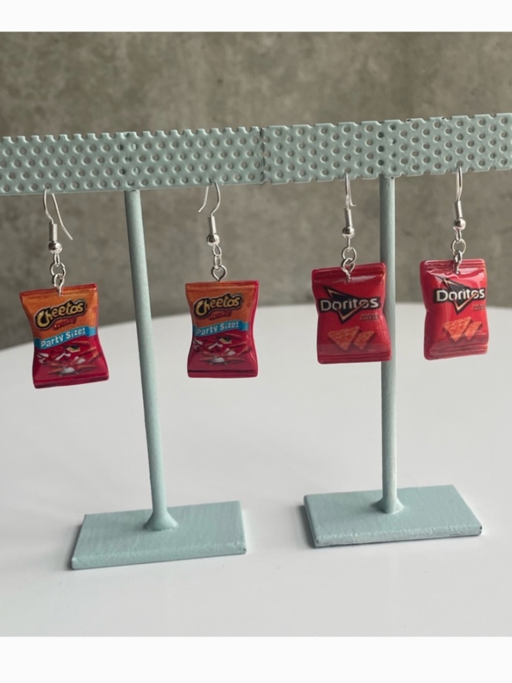Bag of Chips Drop Earrings | Novelty Food Earrings | Funny Statement Jewelry